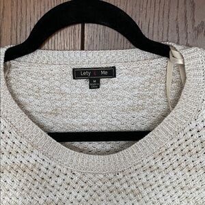 Lety & Me Women's Beige Knit Sweater